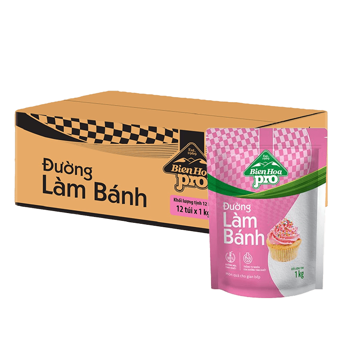 [Bao] Đường Bột Làm Bánh Biên Hòa 1kg x 12 Gói