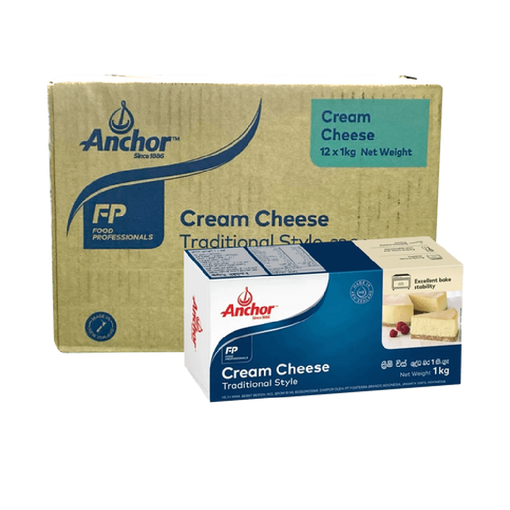 [Thùng] Phô Mai Kem Anchor 1kg x 12 Gói