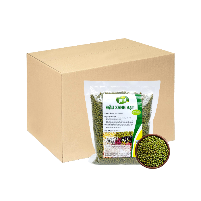 [Thùng] Đậu Xanh Hạt Phú Minh Tâm 450g x 40 Gói