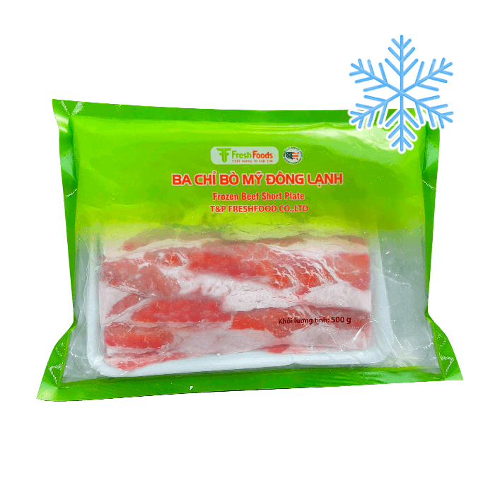 Ba Chỉ Bò Mỹ Cắt Dải Đông Lạnh 500g