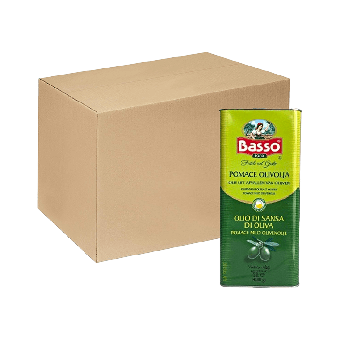 [Thùng] Dầu Oliu Pomace Basso 5L x 4 Can