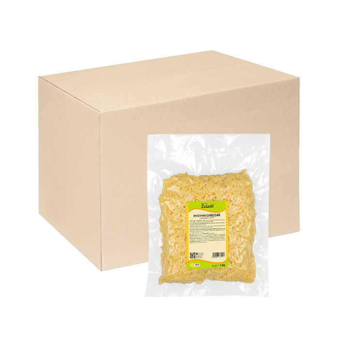 [Thùng] Phô Mai Cheddar Bào Bottega Zelachi 1kg x 10 Gói