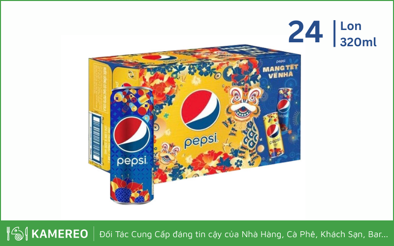 [Thùng] Nước Giải Khát Pepsi 320ml x 24 Lon_details_1