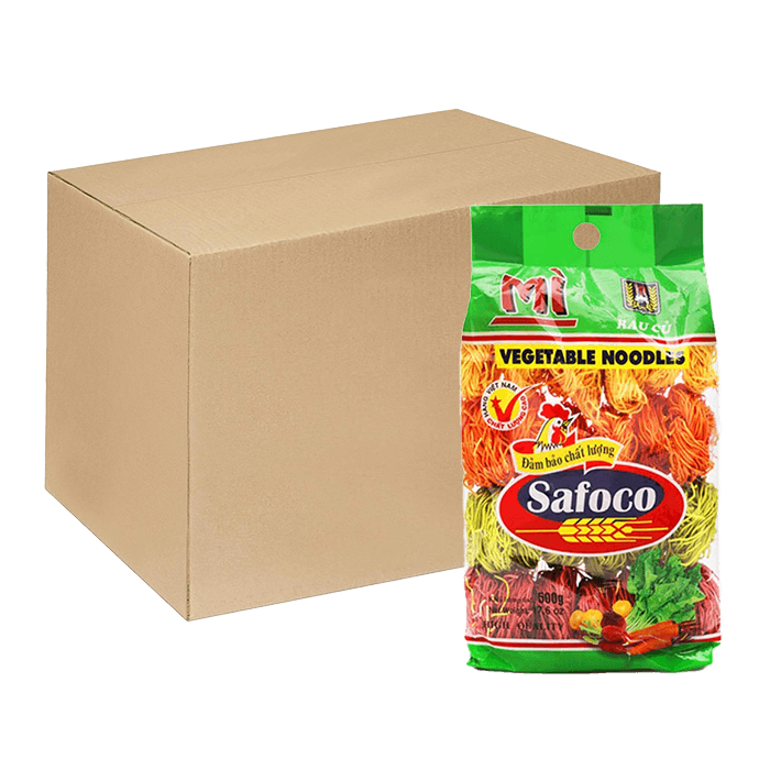 [Thùng] Mì Sợi Nhỏ Rau Củ Safoco 500g x 20 Gói