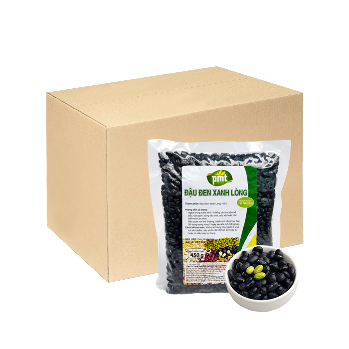 [Thùng] Đậu Đen Xanh Lòng Phú Minh Tâm 450g x 40 Gói