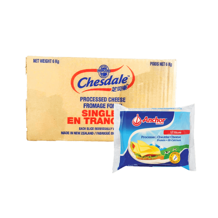 [Thùng] Phô Mai Cheddar Lát Chesdale Anchor 250g x 24 Gói