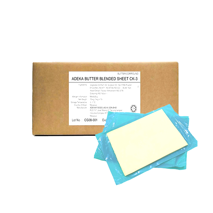 [Thùng] Bơ Hỗn Hợp Cán Lớp 80% Chất Béo Adeka 1kg x 15 Gói