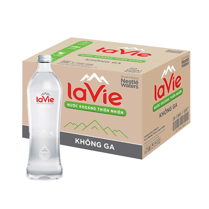 [Carton] La Vie Still Mineral Water Glass Bottle 450ml x 20 Bottles