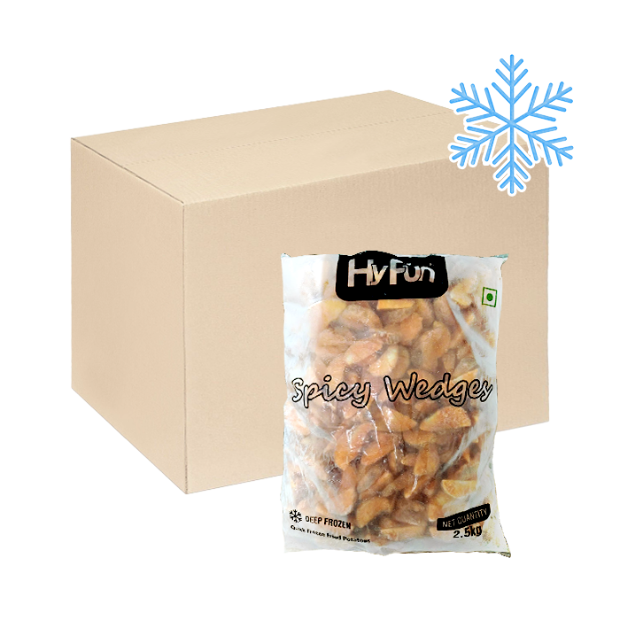 [Thùng] Khoai Tây Đông Lạnh Cắt Múi Cau HyFun 2.5kg x 4 Gói