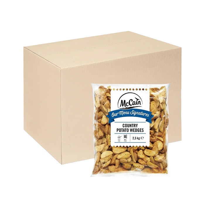 [Thùng] Khoai Tây Cắt Múi Đông Lạnh McCain 2.5kg x 5 Gói