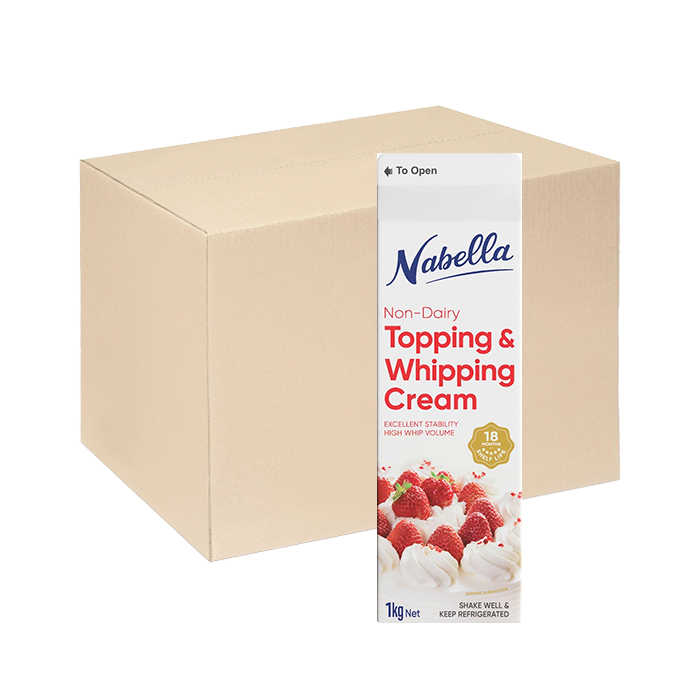 [Thùng] Kem Đánh Bông Thực Vật 31% Chất Béo Nabella 1L x 12 Hộp