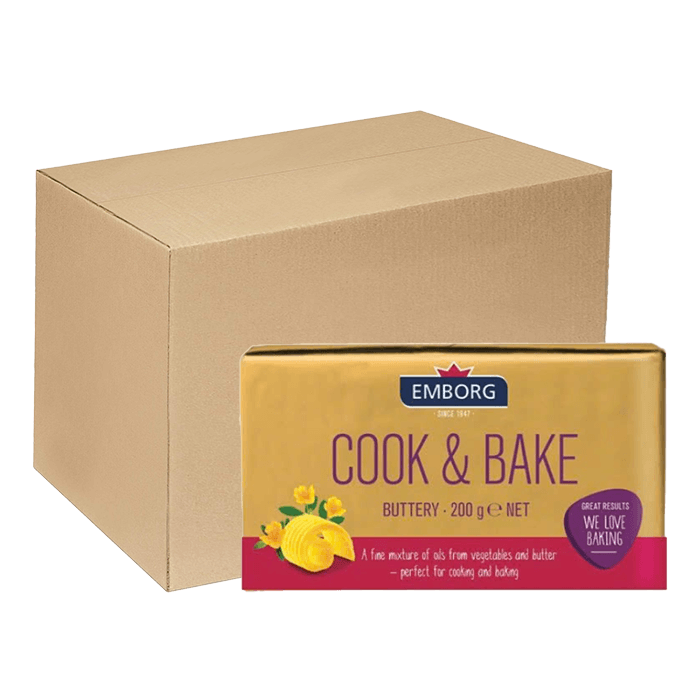 [Thùng] Bơ Lạt Cook & Bake Emborg 200g x 20 Gói