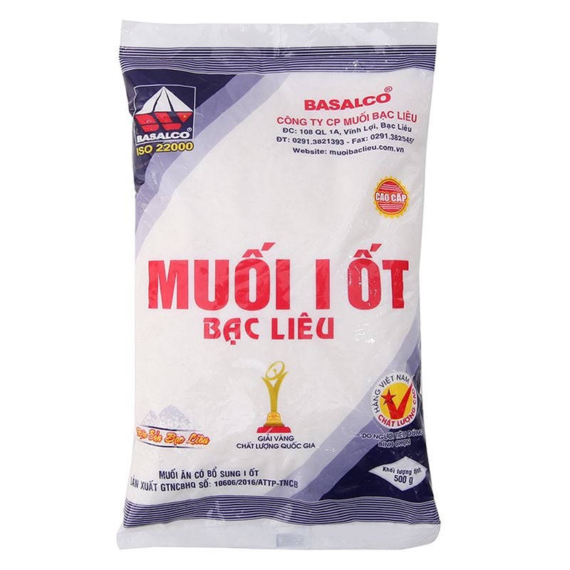 Muối I Ốt Bạc Liêu 500g