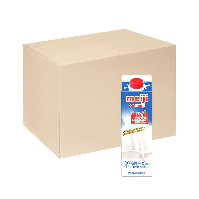 [Thùng] Sữa Tươi Thanh Trùng Nguyên Chất 3.9% Chất Béo Meiji 946ml x 12 Hộp