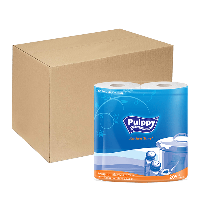 [Thùng] Khăn Giấy Đa Năng Pulppy 2 Cuộn x 20 Lốc
