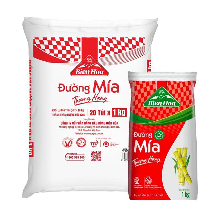 [Bao] Đường Mía Biên Hòa Thượng Hạng 1kg x 20 Gói