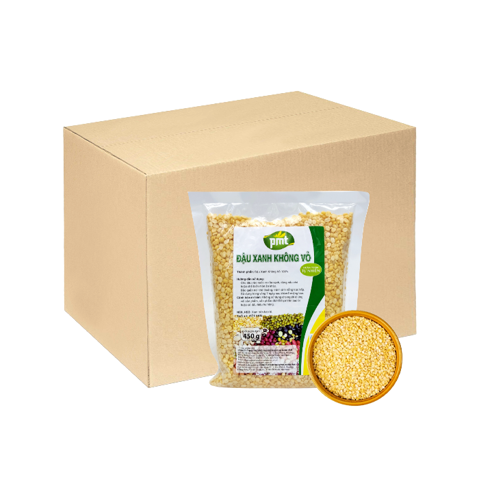 [Thùng] Đậu Xanh Không Vỏ Phú Minh Tâm 450g x 40 Gói