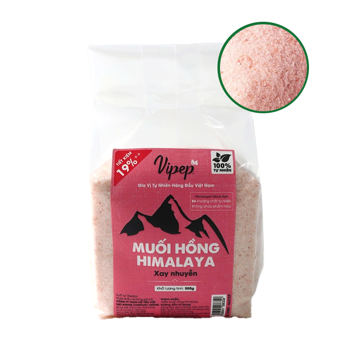 Muối Hồng Xay Nhuyễn Vipep Túi 500g