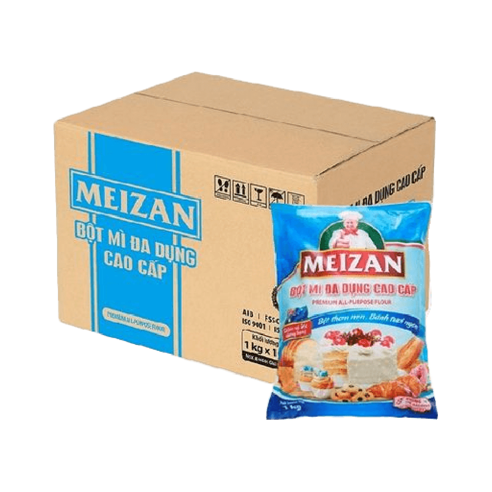 [Thùng] Bột Mì Đa Dụng Cao Cấp Meizan 1kg x 10 Gói