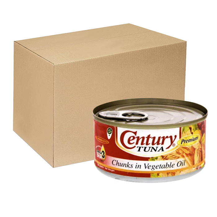 [Thùng] Cá Ngừ Century Khúc Ngâm Dầu Thực Vật 184g x 48 Lon