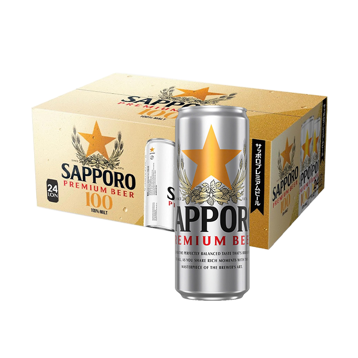 [Thùng] Bia Sapporo 330ml x 24 Lon