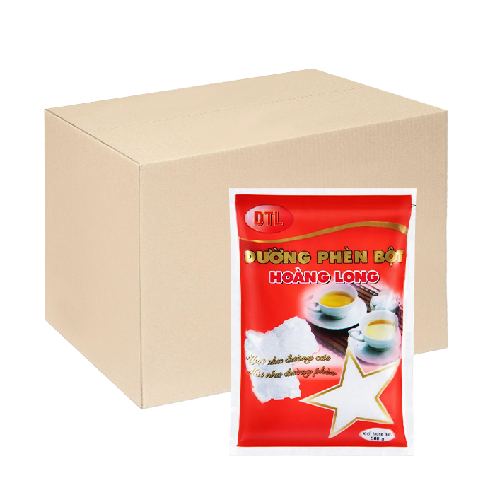 [Thùng] Đường Phèn Bột Hoàng Long 500g x 40 Túi