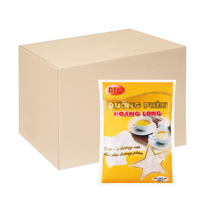 [Thùng] Đường Phèn Hoàng Long 500g x 40 Túi