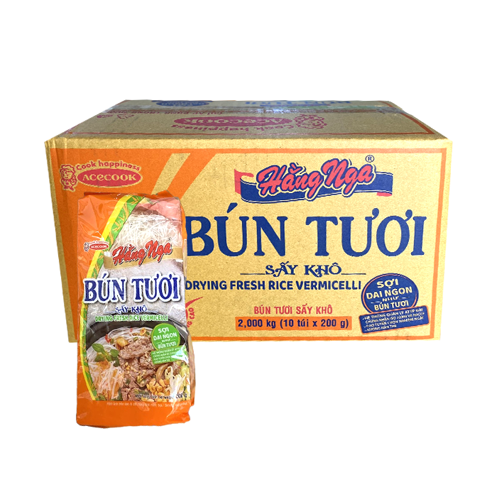 [Carton] Hang Nga Dried Fresh Rice Noodles 200g x 10 Packs