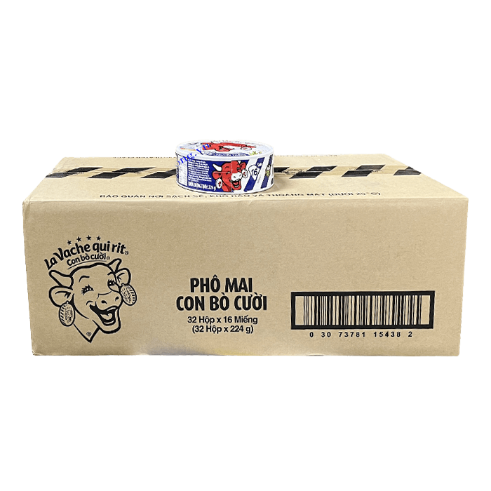 [Thùng] Phô Mai Con Bò Cười Vị Truyền Thống 16M 224g x 32 Hộp