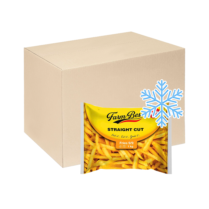 [Thùng] Khoai Tây Cắt Thẳng Đông Lạnh Farm Best 1kg x 10 Gói