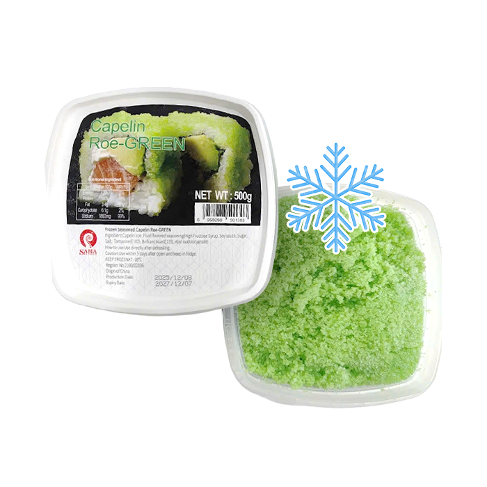 Trứng Cá Ốt Xanh Wasabi Đông Lạnh 500g