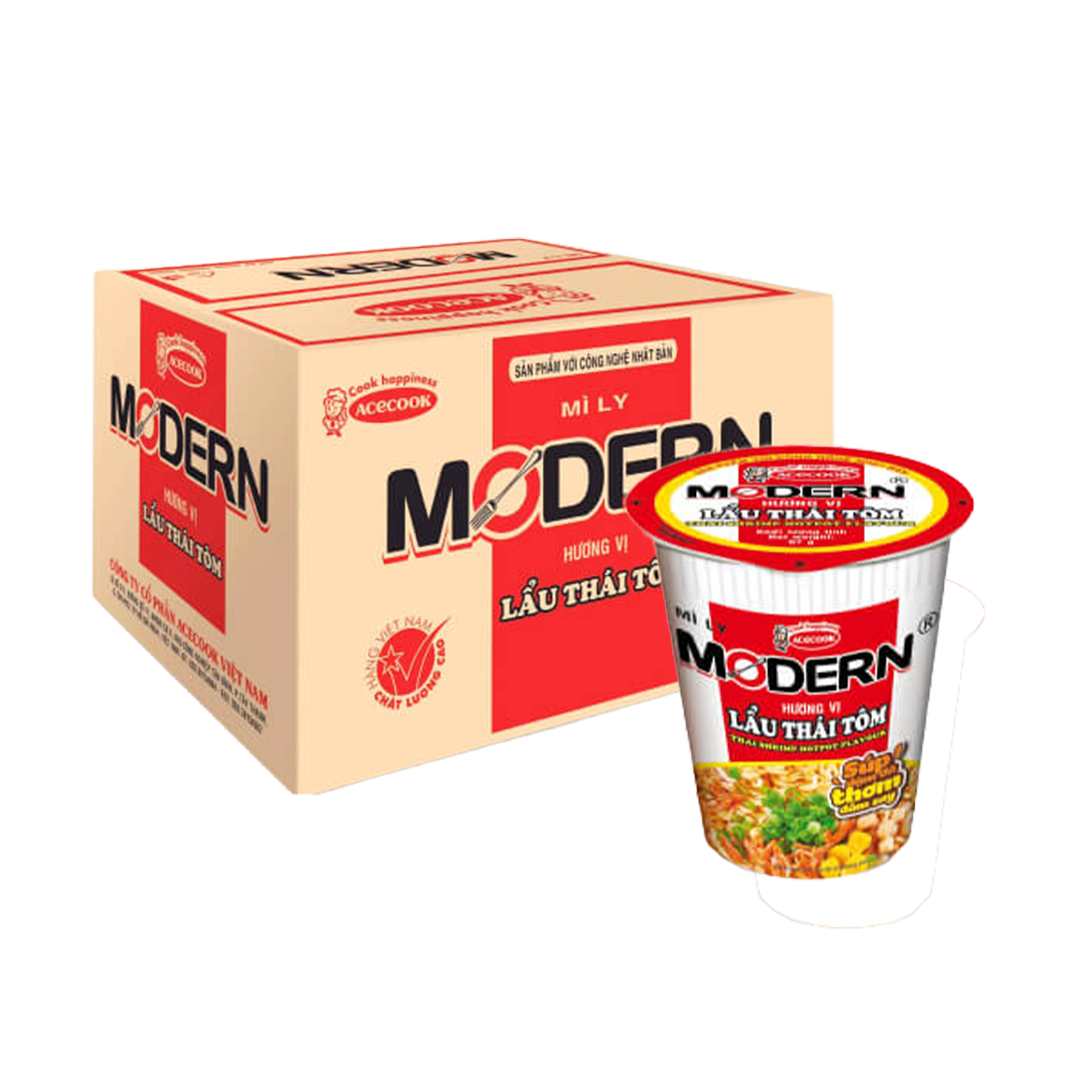 [Carton] Modern Thai Shrimp Hot Pot Flavour Cup Noodles 67g x 24 Cups