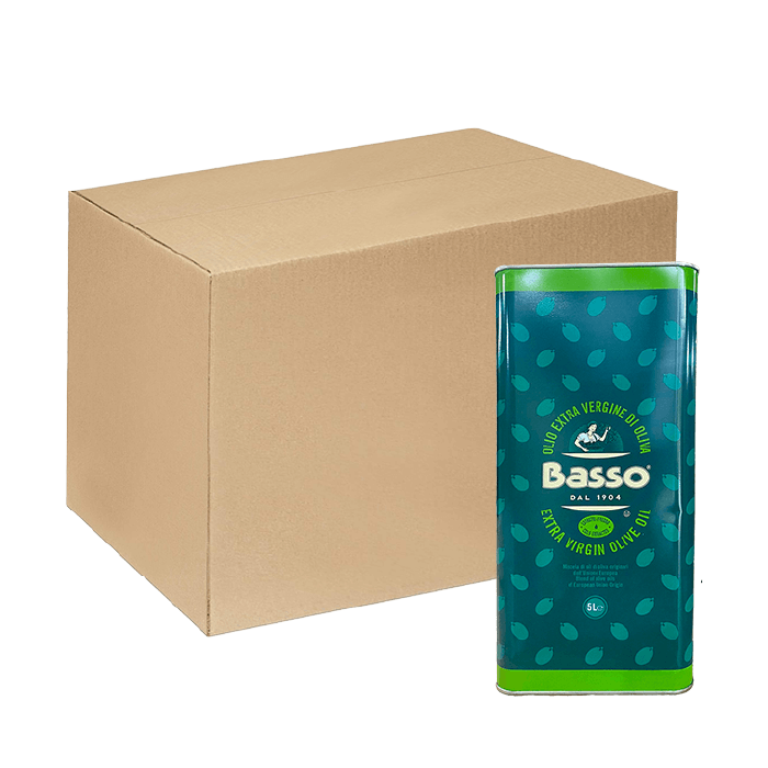 [Thùng] Dầu Oliu Extra Virgin Basso 5L x 4 Can