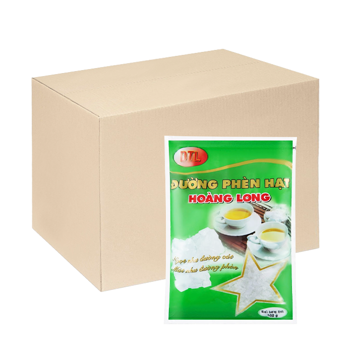[Thùng] Đường Phèn Hạt Hoàng Long 500g x 40 Túi