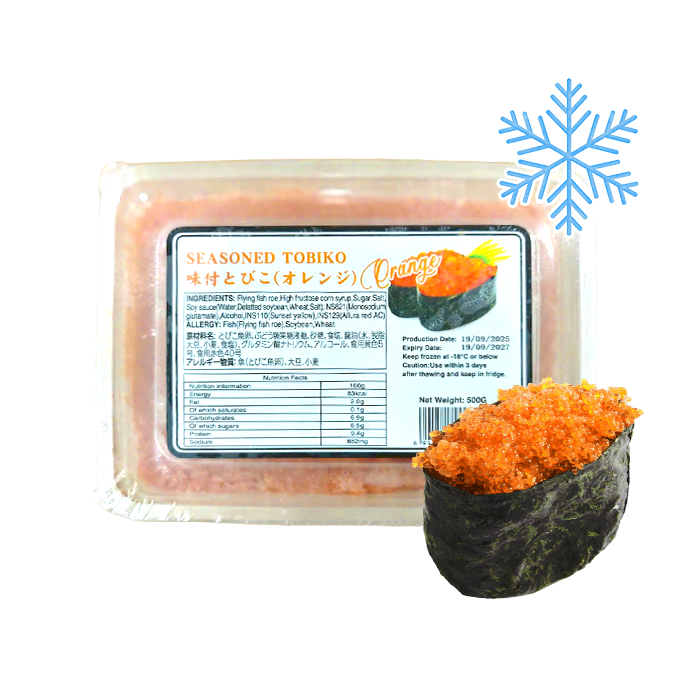 Trứng Cá Chuồn Cam Đông Lạnh 500g