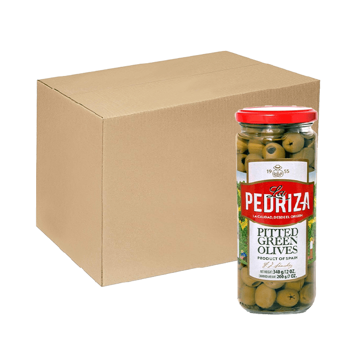 [Thùng] Oliu Xanh Tách Hạt La Pedriza 340g x 12 Hũ