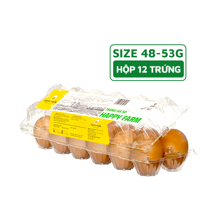 Trứng Gà So Happy Farm Hộp 12 Quả