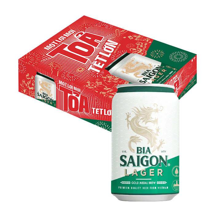[Thùng] Bia Saigon Lager Lon 330ml x 24 Lon