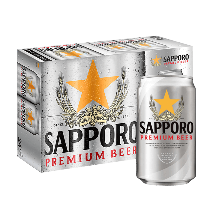 [Thùng] Bia Sapporo 330ml x 24 Lon