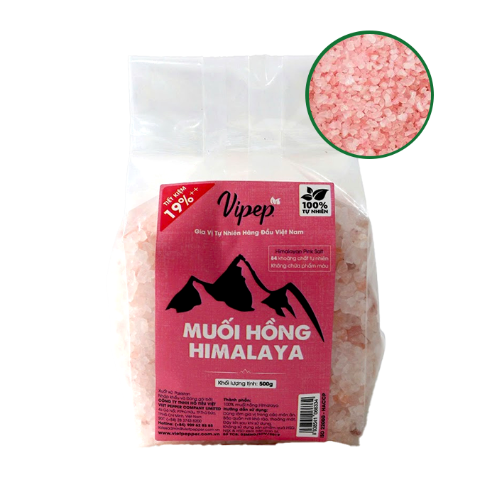 Muối Hồng Hạt Vipep Túi 500g