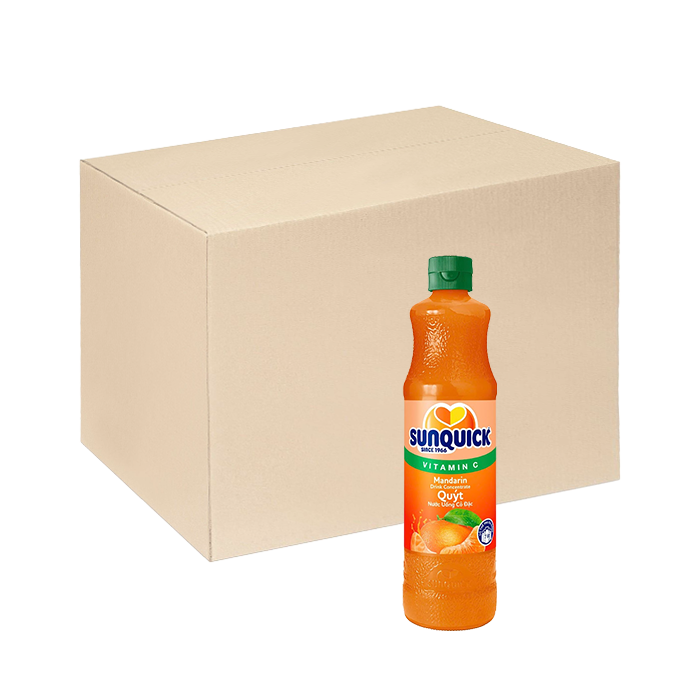 [Thùng] Nước Uống Quýt Cô Đặc Sunquick 700ml x 6 Chai