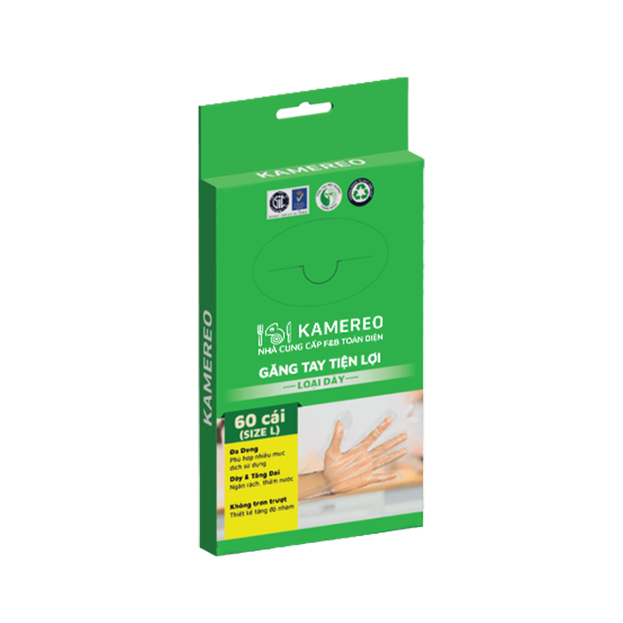 Găng Tay Tiện Lợi Kamereo Loại Dày Size L (60 Cái/ Hộp) 
