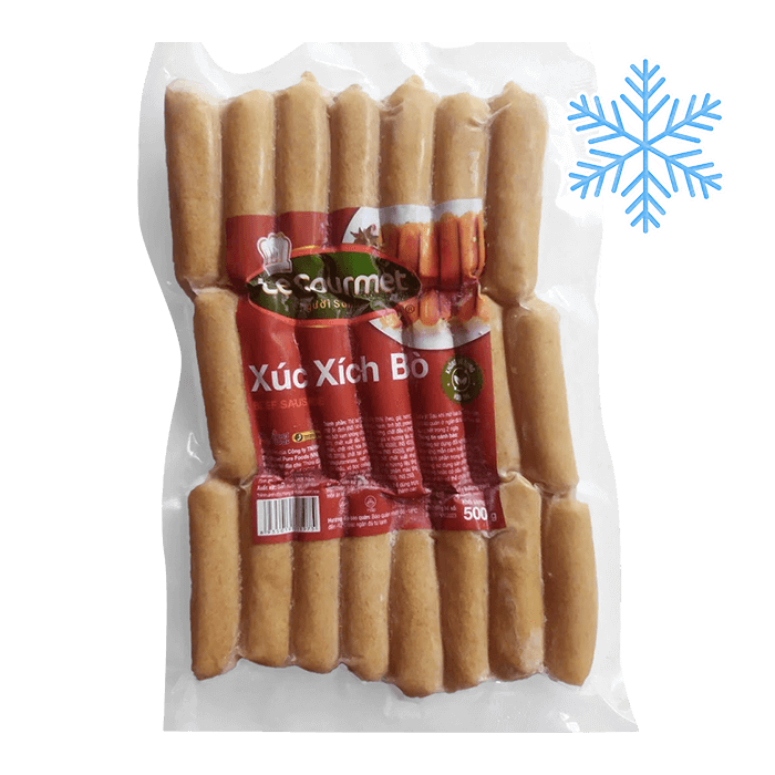 Xúc Xích Bò Đông Lạnh Le Gourmet 500g