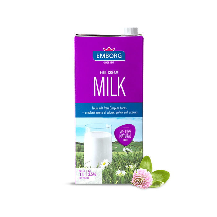 Sữa Nguyên Chất Tiệt Trùng Nguyên Kem Emborg 1L